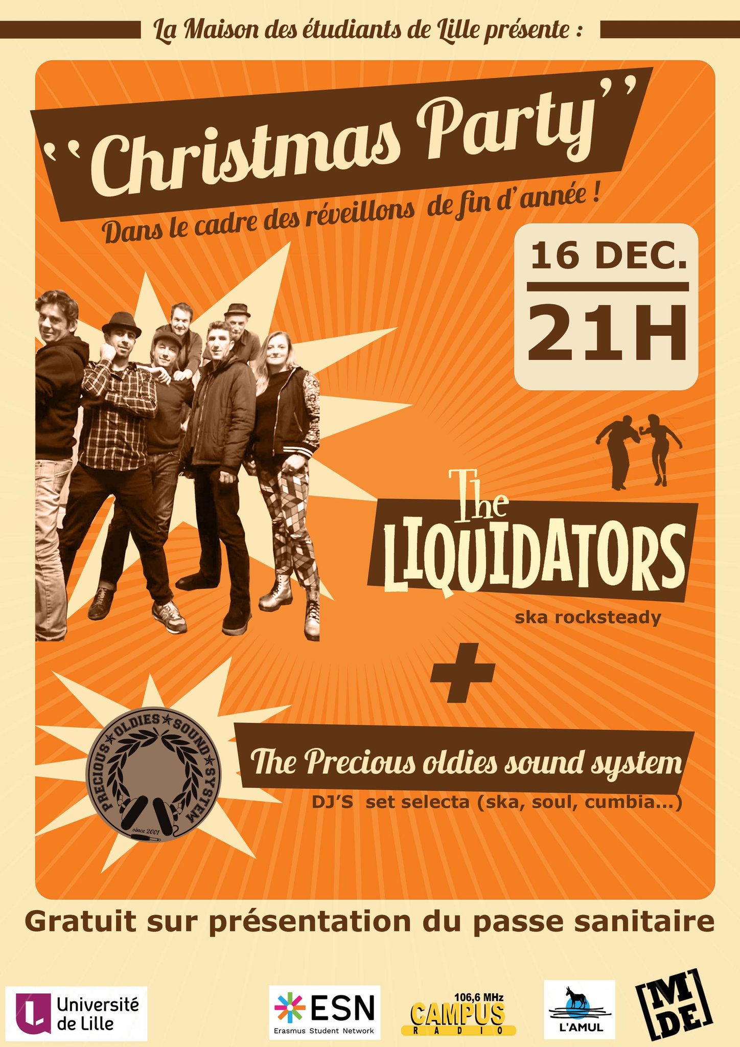 ** annulé ** à Villeneuve d'Ascq : Liquidators (ska rocksteady) + Precious Oldies Sound System à la MDE (avenue Carl Gauss). 21h., entrée gratuite ** annulé (...)
