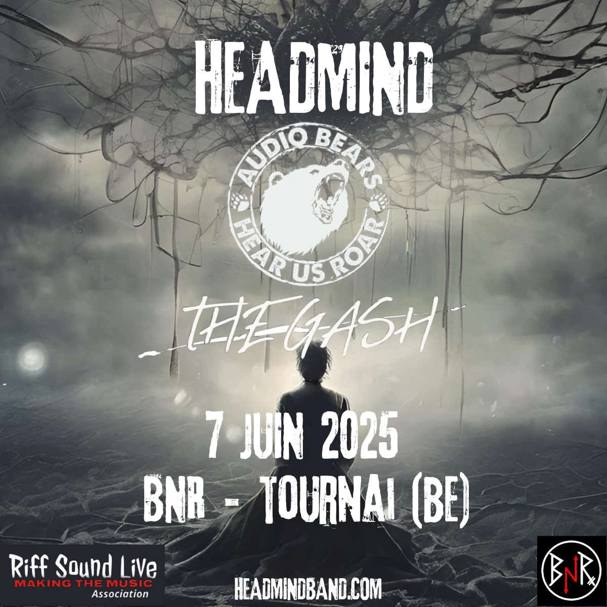 Headmind + The Gash + Audio Bears @ Bout de Nos Rêves Tournai - 7 juin 2025