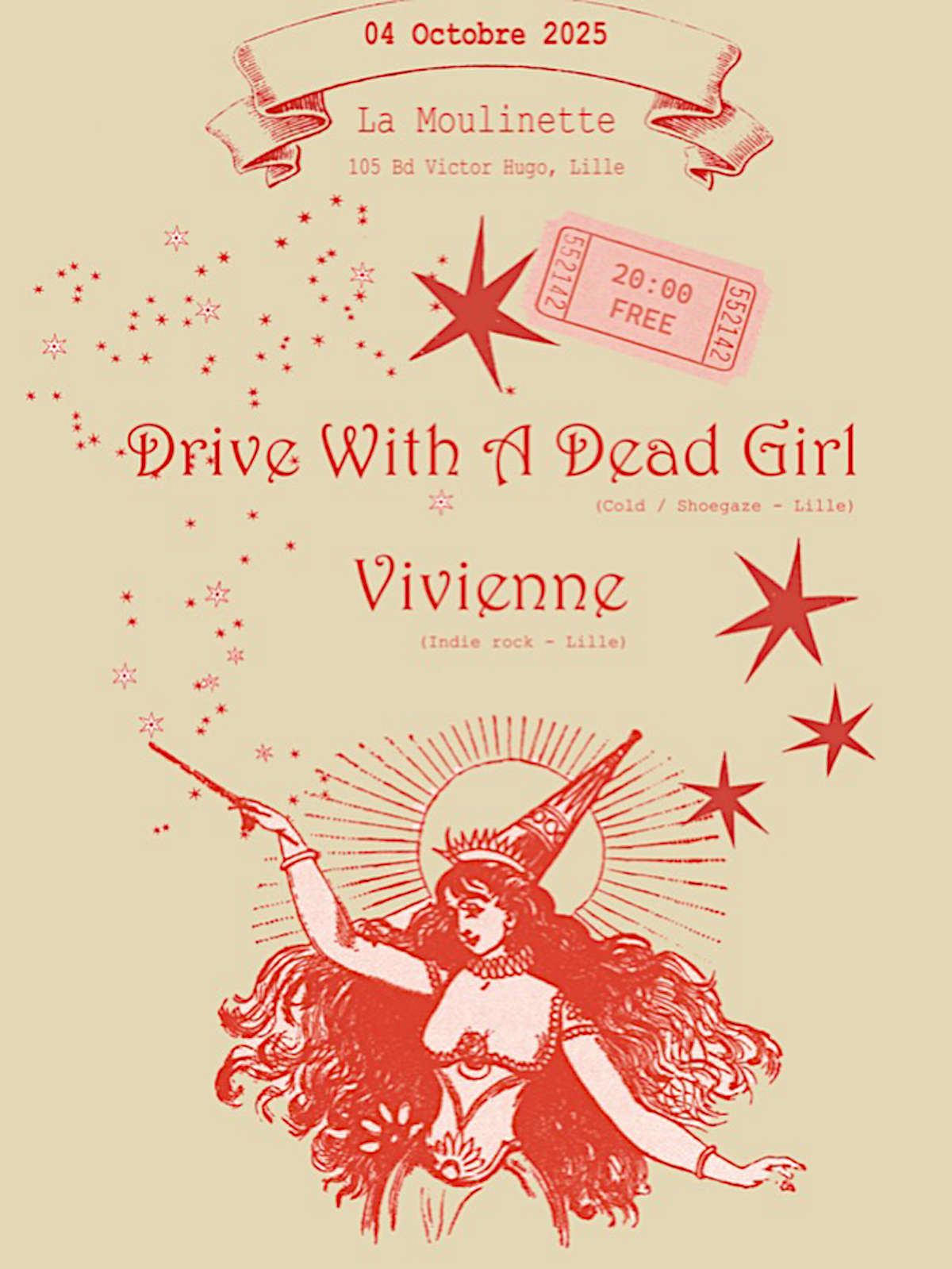 Drive With A Dead Girl + Vivienne @ Moulinette Lille - 4 octobre 2025