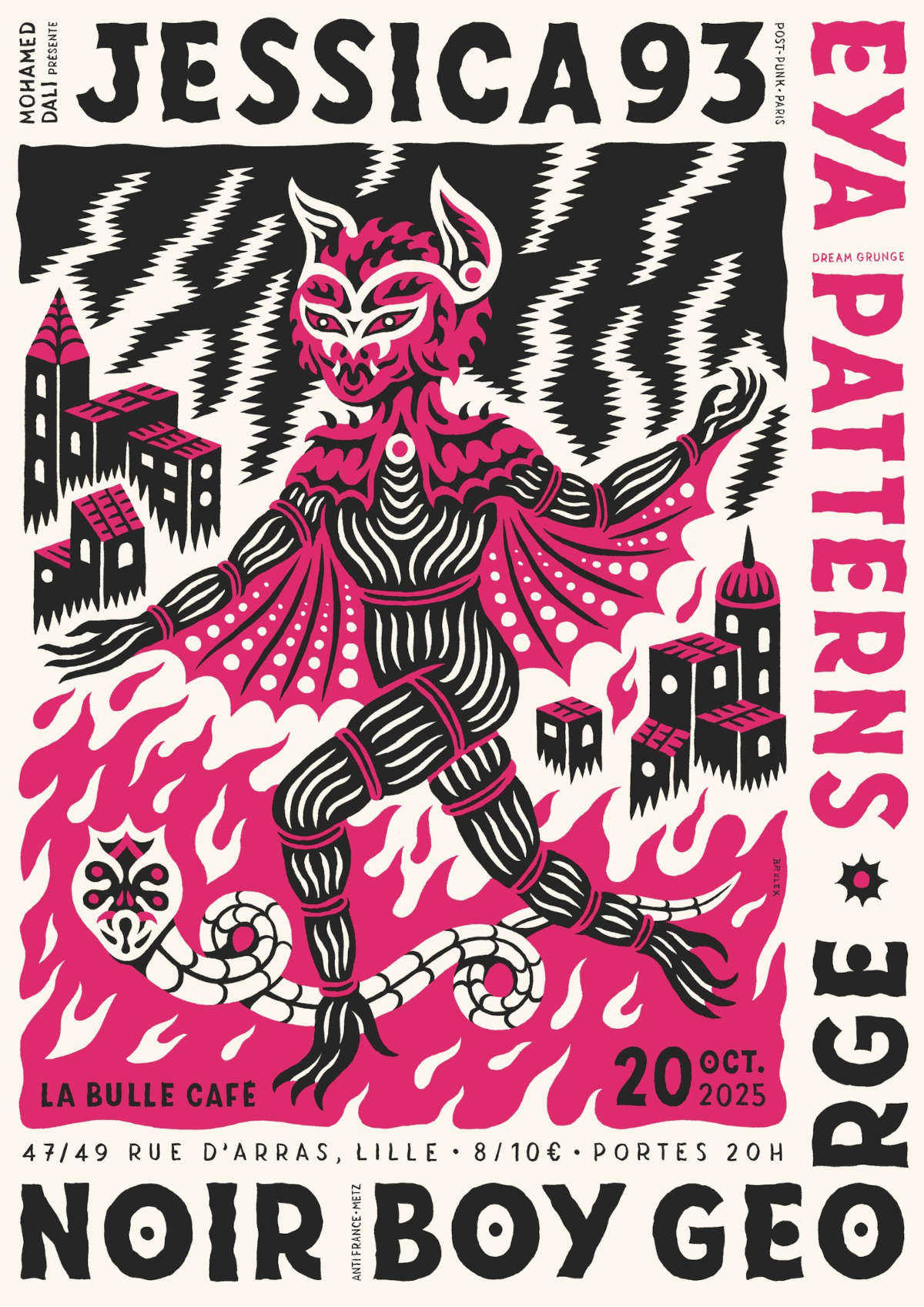Jessica93 + Noir Boy George + Eya Patterns @ La Bulle Café Lille - 20 octobre 2025