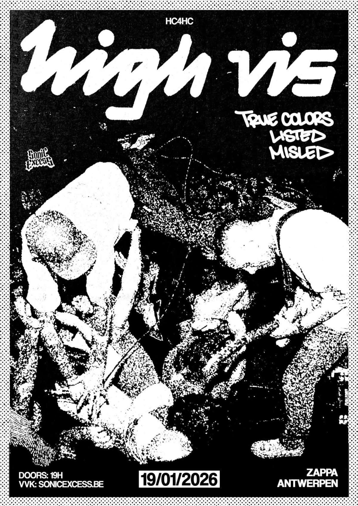 High Vis + True Colors + Listed + Misled @ Kavka Zappa Anvers - 19 janvier 2026