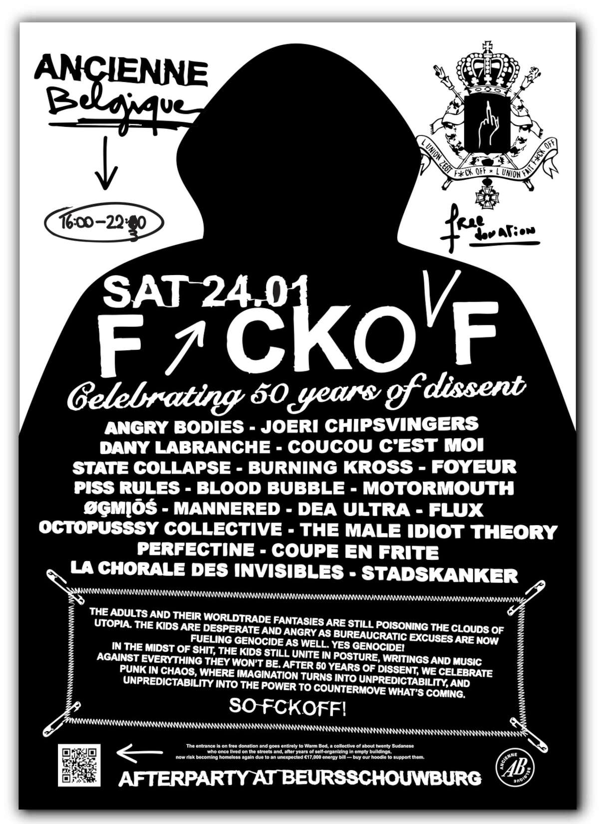 F*CK OFF - 50 Years Of Dissent @ Ancienne Belgique Bruxelles - 24 janvier 2026