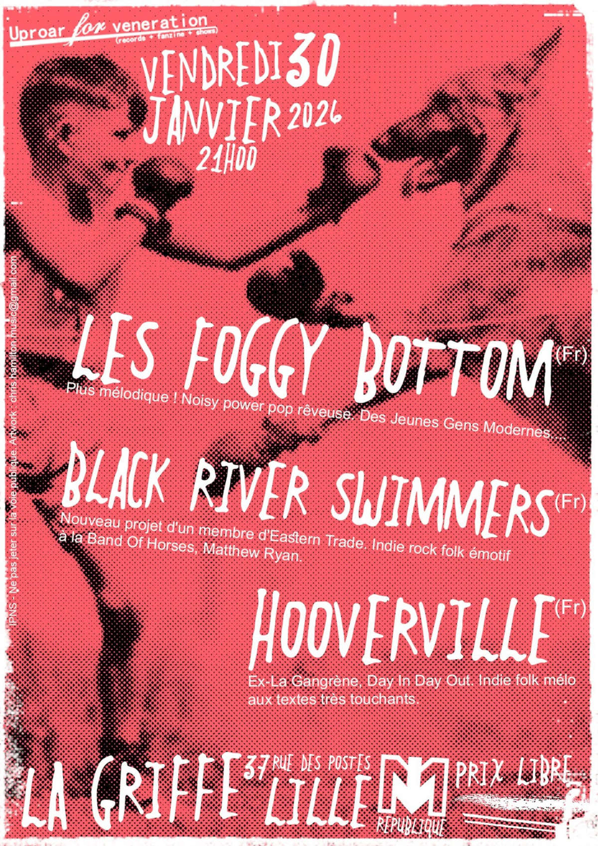Hooverville + Black River Swimmers + Les Foggy Bottom @ La Griffe Lille - 30 janvier 2026