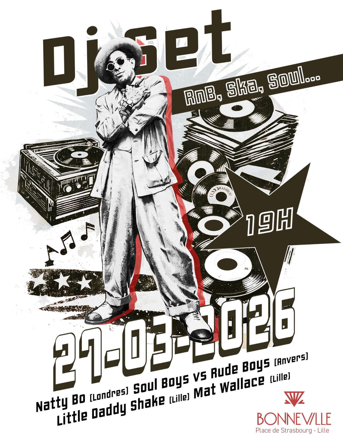 Shake Baby Shake = Natty Bo + Soul Boys Vs Rude Boys + Little Daddy Shake + Mat Wallace @ Bonneville Lille - 27 mars 2026