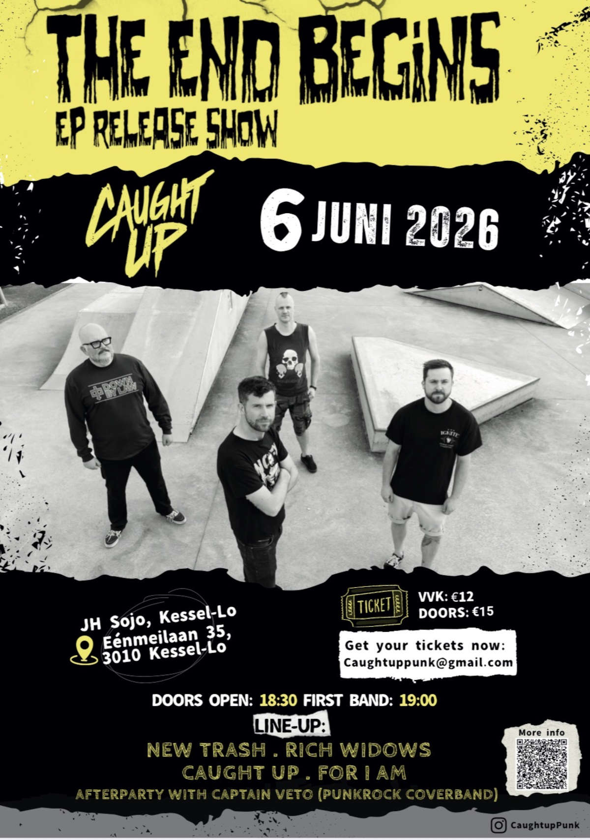 Caught Up + For I Am + Rich Widows + New Trash + Captain Veto @ JH Sojo Leuven - 6 juin 2026