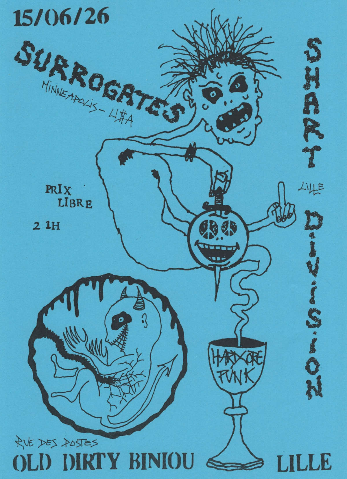Surrogates + Shart Division @ Old Dirty Biniou Lille - 15 juin 2026