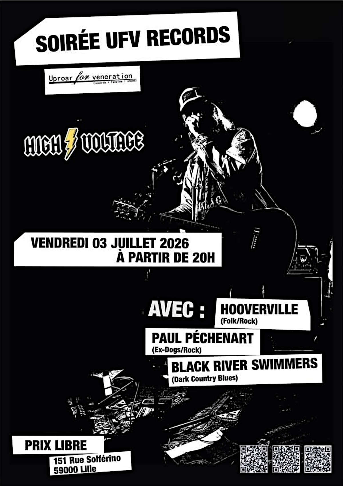 Hooverville + Black River Swimmers + Paul Péchenart @ High Voltage Lille - 3 juillet 2026