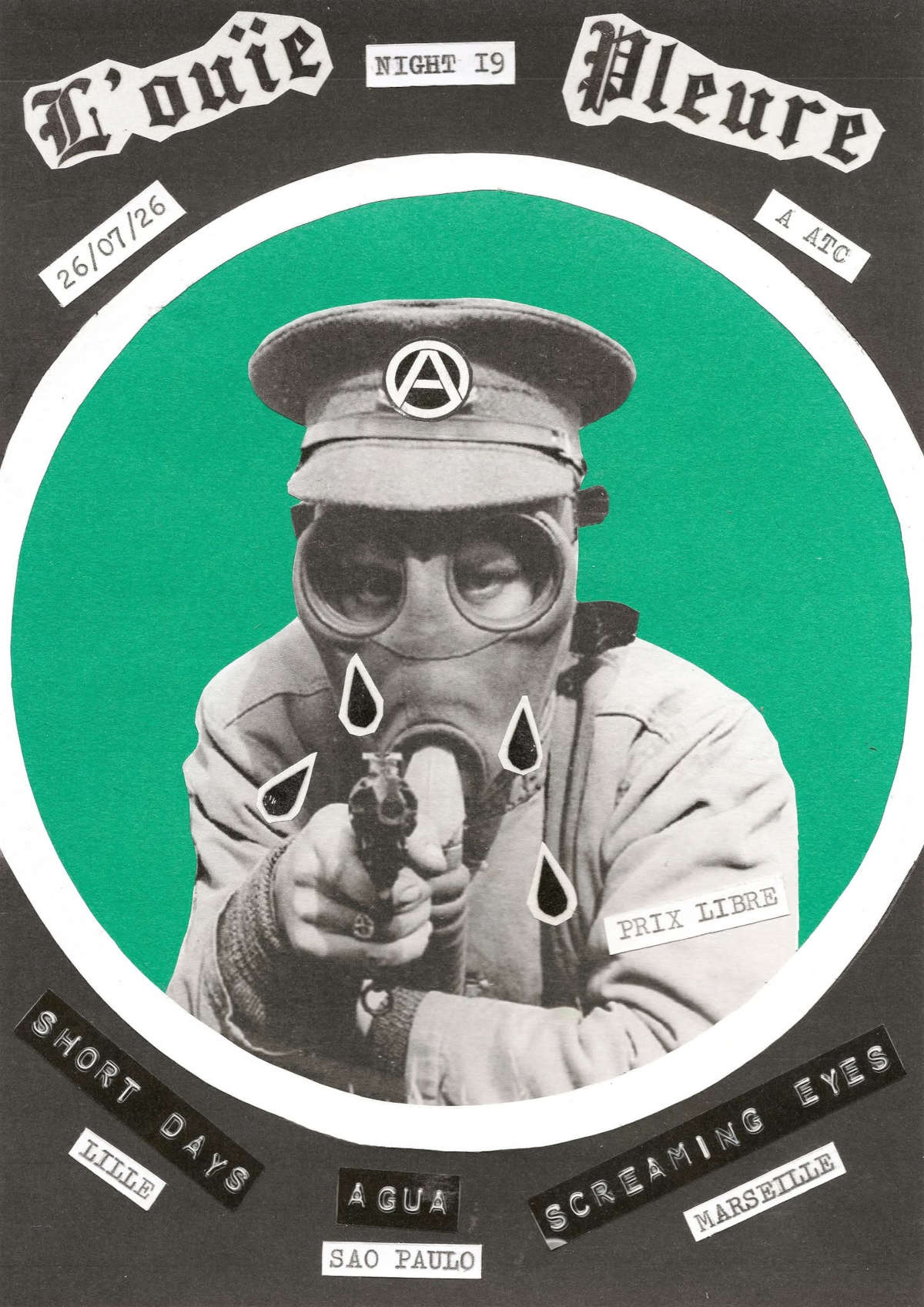 L'Ouïe Pleure Night #19 = Àgua + Screaming Eyes + Short Days @ À Travers Champs Clarques - 26 juillet 2026