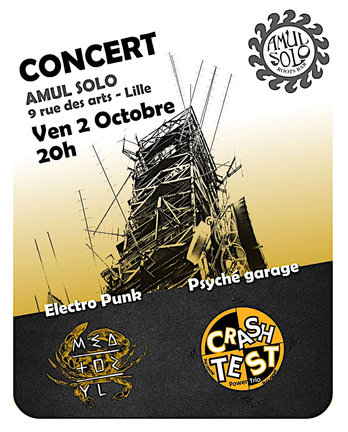 Meat Ozyl + Crash Test @ Amul Solo Lille - 2 octobre 2026